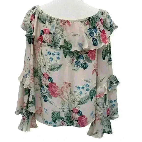 Parker Erin Floral Print Silk Blouse Size S - Picture 5 of 10